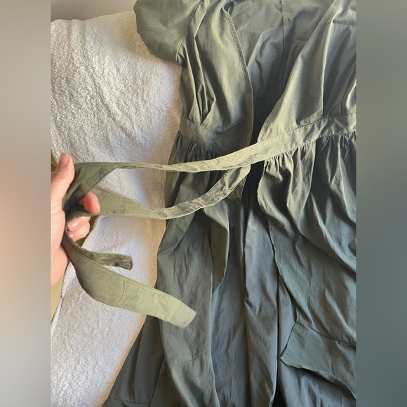 Green(army) Wrap Summer Dress - Picture 5 of 8